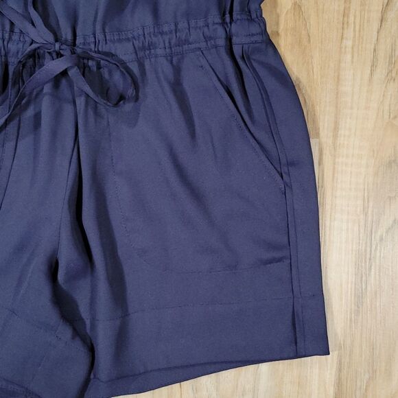 🔹️Loft Blue Lightweight Sleeveless Romper Shorts XSmall - Picture 4 of 8